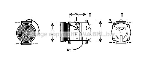 AVA QUALITY COOLING Компрессор, кондиционер MZK133